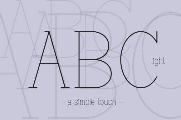 ABC Light Font for Creative Projects