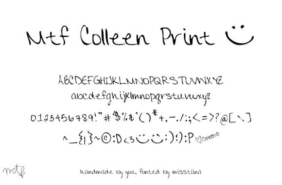 Colleen Print: A Handwritten Font for Web Design