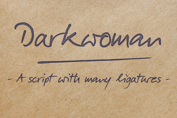 Darkwoman: A Delicate Script Font