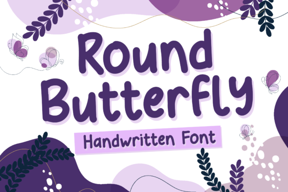 Round Butterfly Font for Web Design